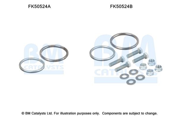 BM CATALYSTS Montāžas komplekts, Izplūdes caurule FK50524 FK50524 Montāžas komplekts izplūdes gāzu sistēma BM CATALYSTS NISSAN NP300 PICKUP