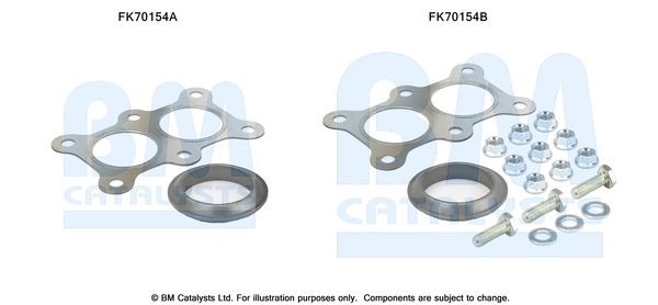 BM CATALYSTS Kit montaggio, Tubo gas scarico FK70154 FK70154 costo Kit montaggio impianto gas scarico BM CATALYSTS SEAT AROSA