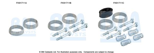 BM CATALYSTS Montagesatz, Katalysator FK91711 Montagesatz Vorkatalysator BM CATALYSTS Kia CERATO FK91711