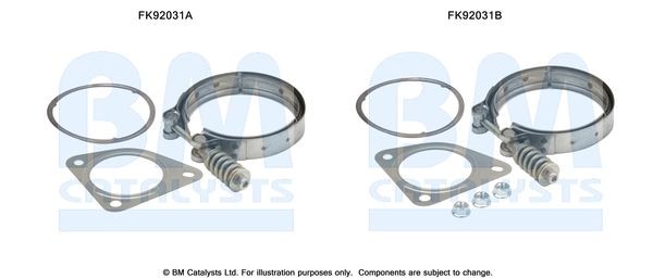 BM CATALYSTS Kit montaggio catalizzatore FK92031 FK92031 costo Kit montaggio impianto gas scarico BMW X1 BM CATALYSTS