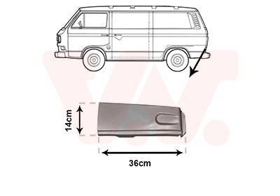 Bagskærm / Karrosseriside VAN WEZEL 5870133 VAN WEZEL 5870133 Hjulbue bag venstre højre Volkswagen AMAROK 2019