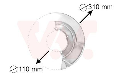 VAN WEZEL Ankerblech 5874371 Ankerplatte VAN WEZEL Volkswagen CADDY 5874371