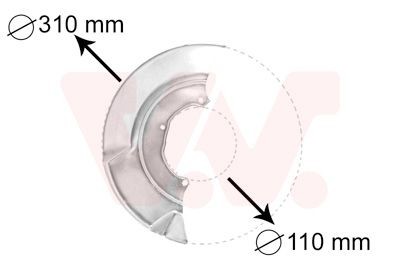 VAN WEZEL Ankerplaat remschijf 5874372 5874372 Ankerplaat VAN WEZEL JAGUAR XF