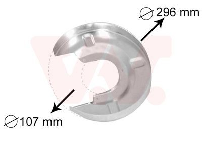 VAN WEZEL Lamiera paraspruzzi disco freno 5874373 5874373 Paraspruzzi dischi freni VAN WEZEL Nissan
