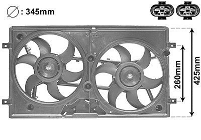 VAN WEZEL Kühlerlüfter 5875749 5875749 Kühlerlüfter VAN WEZEL KIA XCEED