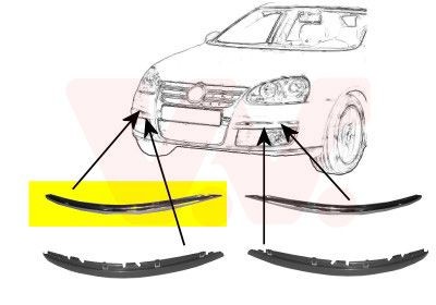VAN WEZEL Cover, bumper 5886484 VOLVO V60 VAN WEZEL bumper trim 5886484