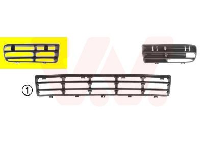 VAN WEZEL Grille de ventilation, pare-chocs 5888592 VAN WEZEL 5888592 Grille de ventilation, pare-chocs VOLKSWAGEN Golf IV 3/5 portes (1J1) 2.8 VR6 177 CV 2000