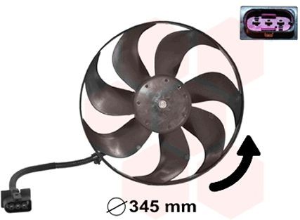 VAN WEZEL Ventilátor chladenia motora 5888744 Ventilátor chladiča VAN WEZEL XCEED 5888744 lacné