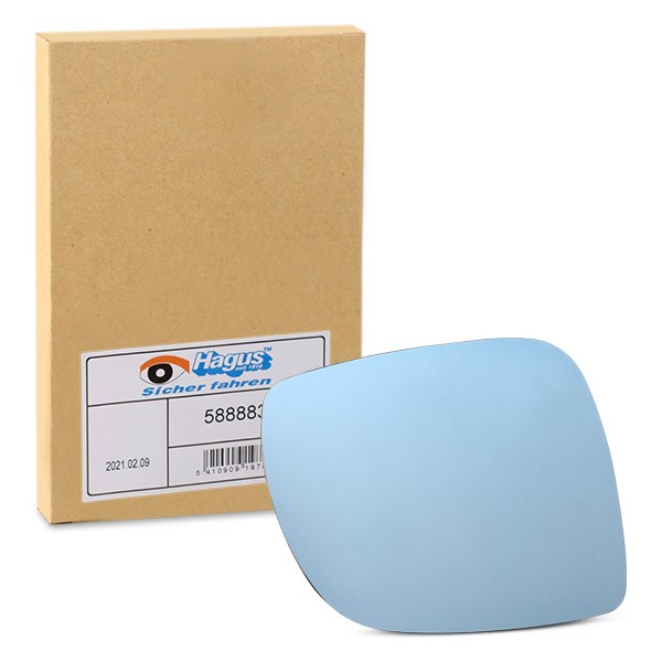 VAN WEZEL Vetro specchio, specchio esterno 5888838 Vetro specchio retrovisore Volkswagen 6KV5 5888838 VAN WEZEL