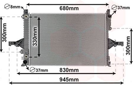 Radiateur VAN WEZEL 59002115 VAN WEZEL 59002115 Radiateur, koelvloeistof VOLVO V70 2003