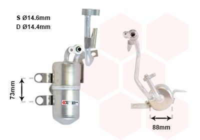 VAN WEZEL Kuivain, ilmastointilaite 5900D126 5900D126 VAN WEZEL Ilmastoinnin kuivain VOLVO 740