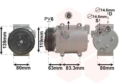 VAN WEZEL Klimakompressor 5900K121 5900K121 Kompressor MG MGR VAN WEZEL kaufen