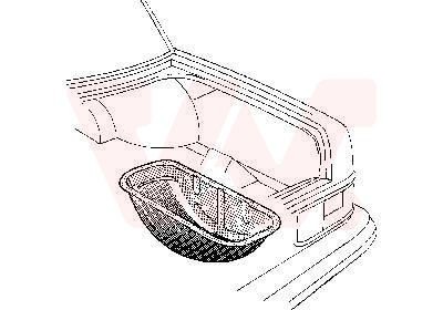 VAN WEZEL Reservehjulspanne 5904240 VAN WEZEL Karosseribunn VOLVO 5904240