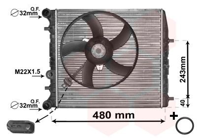 Køler, motorkøling VAN WEZEL 76002013 VAN WEZEL *** IR PLUS *** 76002013 Radiator VW POLO 2015