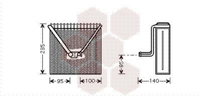 VAN WEZEL Förångare till AC 7600V011 7600V011 VAN WEZEL förångare ac Hyundai ix35