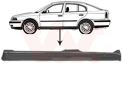 VAN WEZEL Foor board, door sill 7620103 VAN WEZEL 7620103 γνήσια Μαρσπιέ RENAULT 6 τιμες
