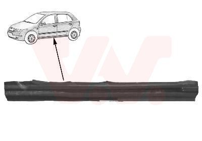 VAN WEZEL Tröskelplåt 7625103 Skoda Superb 3u Tröskel VAN WEZEL 7625103