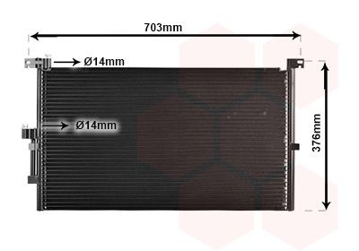 Condensatore climatizzatore VAN WEZEL 77005032 VAN WEZEL 77005032 Condensatore aria condizionata Jaguar X-TYPE 2003