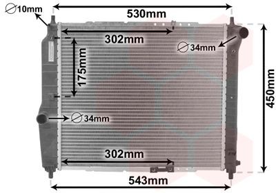 VAN WEZEL Radiatore motore 81002066 VAN WEZEL 81002066 costo Radiatore Chevrolet Aveo Schrägheck originale