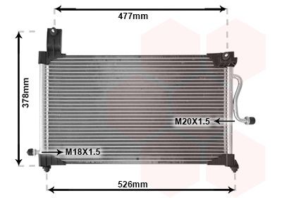 Kondensor, klimatanläggning VAN WEZEL 81005044 VAN WEZEL 81005044: AC-kondensor Daewoo MATIZ 2018