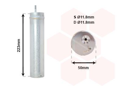 VAN WEZEL Vysúżač klimatizácie 8100D057 Osuszacz klimatyzacji Daewoo KLAN 8100D057 VAN WEZEL