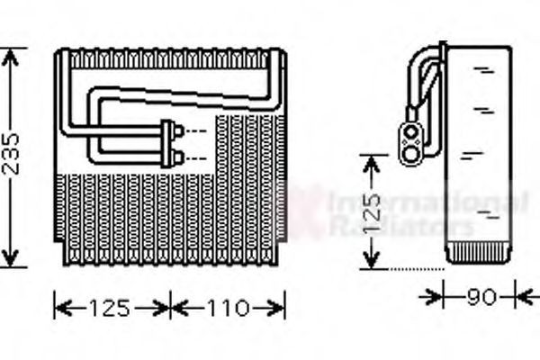VAN WEZEL Fordamper, klimaanlegg 8100V064 VAN WEZEL 8100V064 originale Ac fordamper Daewoo Nubira Klaj hva koster