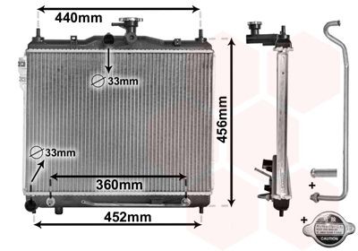 VAN WEZEL Radiateur 82002102 Hyundai i10 Radiateur, koelvloeistof VAN WEZEL 82002102