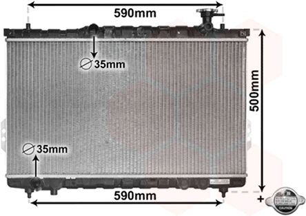 VAN WEZEL Radiaator, mootorijahutus 82002109 Radiaator Hyundai SM 82002109 VAN WEZEL