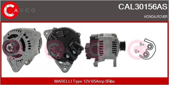 CASCO Alternatore CAL30156AS CASCO CAL30156AS Alternatore Accord VI Sedan (CK, CG, CH, CF8) originale prezzo