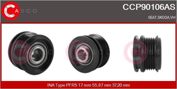 CASCO Τροχαλία ιμάντα, γεννήτρια CCP90106AS CCP90106AS Μεμονωμένα εξαρτήματα SEAT CORDOBA CASCO