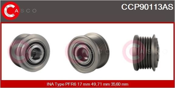 CASCO Piedziņas skriemelis, Ģenerators CCP90113AS CASCO CCP90113AS Ģeneratora brīvgaitas mehānisms Mercedes S210 orģinālās cena