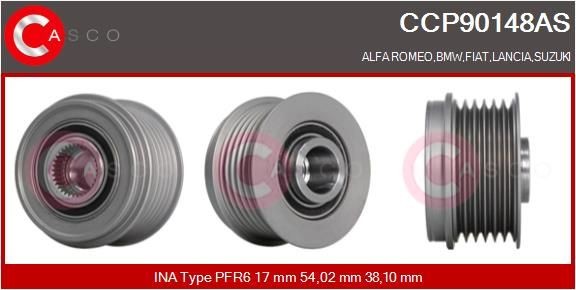 CASCO Puleggia cinghia, Alternatore CCP90148AS CASCO CCP90148AS Puleggia cinghia, Alternatore