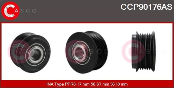 CASCO Remskive, generator CCP90176AS Generator reservedele CASCO CRX CCP90176AS billig