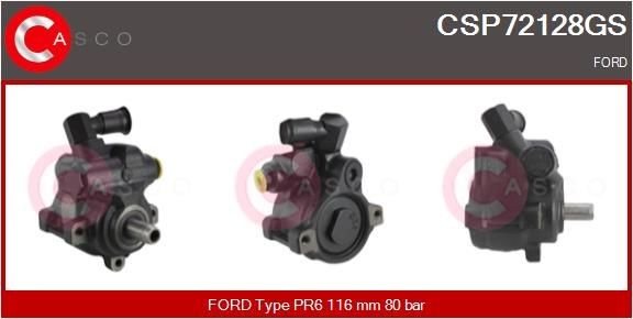 Stuurbekrachtigingspomp CASCO CSP72128GS CASCO CSP72128GS Hydraulische pomp FORD KA 1999