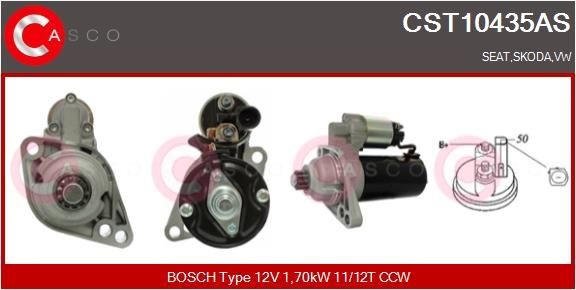 CASCO Motorino avviamento CST10435AS CST10435AS Motorino avviamento CASCO SKODA SUPERB costo