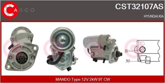 CASCO Štartér CST32107AS CST32107AS Štartér HYUNDAI ix35 CASCO