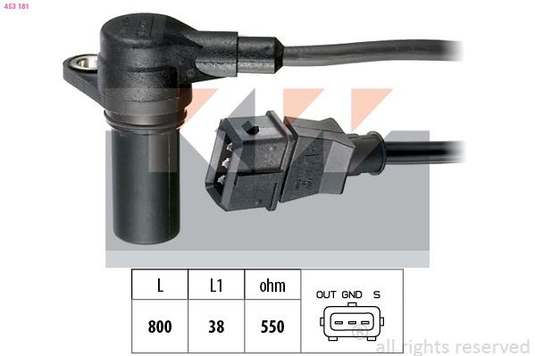 KW Crankshaft sensor 453 181 OPEL INSIGNIA KW crankshaft sensor 453181