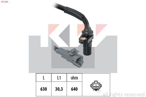 KW Wielsnelheidssensor 453 488 453 488 Nokkenassensor KW TOYOTA COROLLA