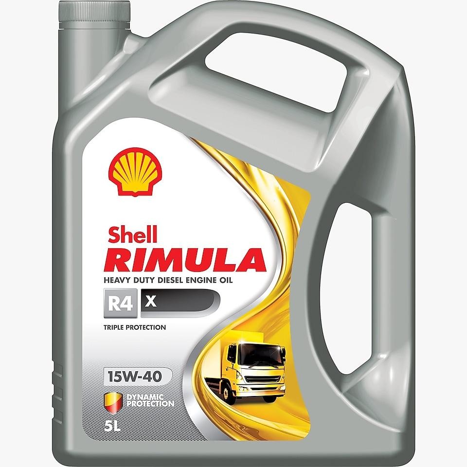 SHELL Moottoriöljy 550044852 Moottoriöljy SHELL Rimula R4 X 15W-40, 5l, Mineraaliöljy