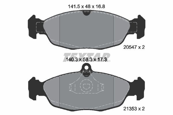 TEXTAR Bromsbelägg 2054701 2054701 TEXTAR bromskloss Chevy EPICA