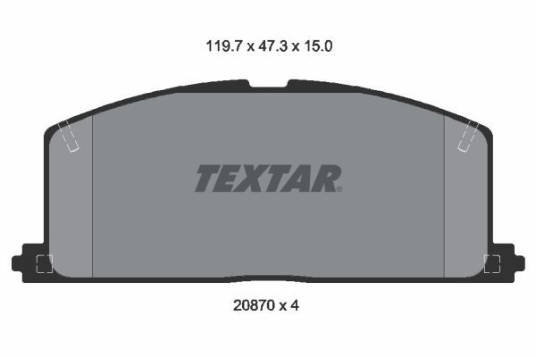 TEXTAR Plaquettes de frein 2087001 TEXTAR 2087001 Plaquettes de frein TOYOTA Corolla V Coupe (E80) 1.6 SR (AE86) 79 CV 1985