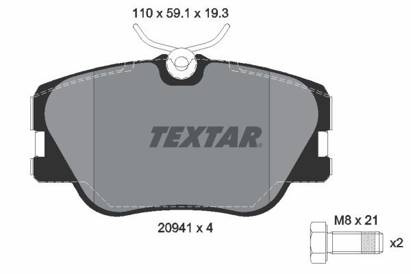 TEXTAR Brzdové doštičky/platničky 2094102 TEXTAR 2094102 Športové brzdové doštičky Mercedes W124 cena