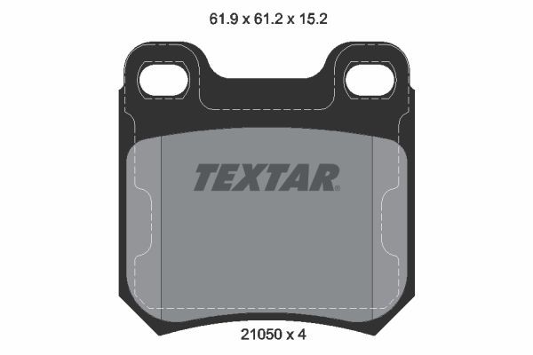 TEXTAR Bremseklodser 2105002 TEXTAR 2105002 Bremseklodser OPEL Omega B Caravan (V94) 3.2 V6 (F35, M35, P35) 218 HK 2003