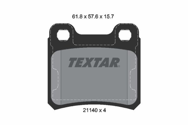 TEXTAR Remblokken 2114001 Saab 99 Remblokset TEXTAR 2114001