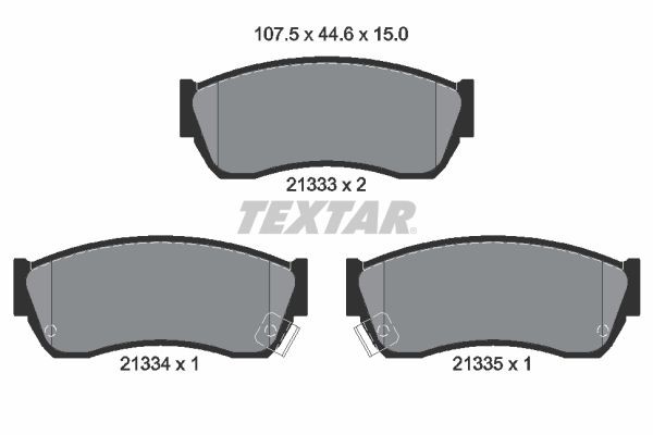 TEXTAR Bromsbelägg 2133301 TEXTAR 2133301 Bromsbelägg Alto IV (EF) original