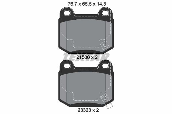 TEXTAR Brake pad set 2158001 2158001 TEXTAR brake pads MITSUBISHI OUTLANDER