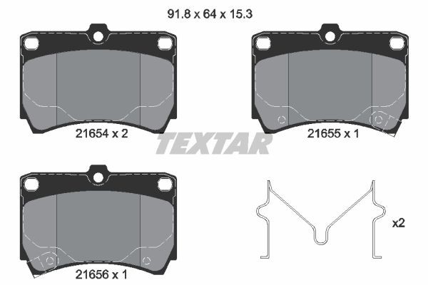 TEXTAR Kit pastiglie freni 2165404 TEXTAR 2165404 Pasticche dei freni Mazda 323 F V originale prezzo