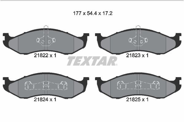 TEXTAR Kit pastiglie freni 2182202 TEXTAR 2182202 Kit pastiglie freni JEEP Wrangler II SUV Cabrio (TJ) 4.0 177 CV 2000