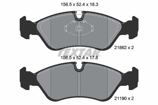 TEXTAR Piduriklotsid 2186201 TEXTAR 2186201 originaal Pidurikattekomplekt, ketaspidur DAEWOO ESPERO hind
