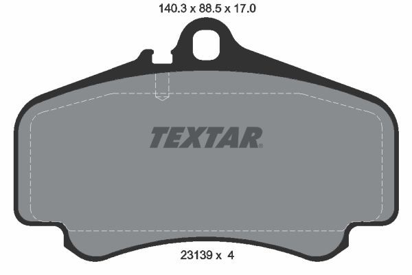 TEXTAR Remblokken 2313901 TEXTAR 2313901 originele Remblokset SUZUKI GRAND VITARA prijs